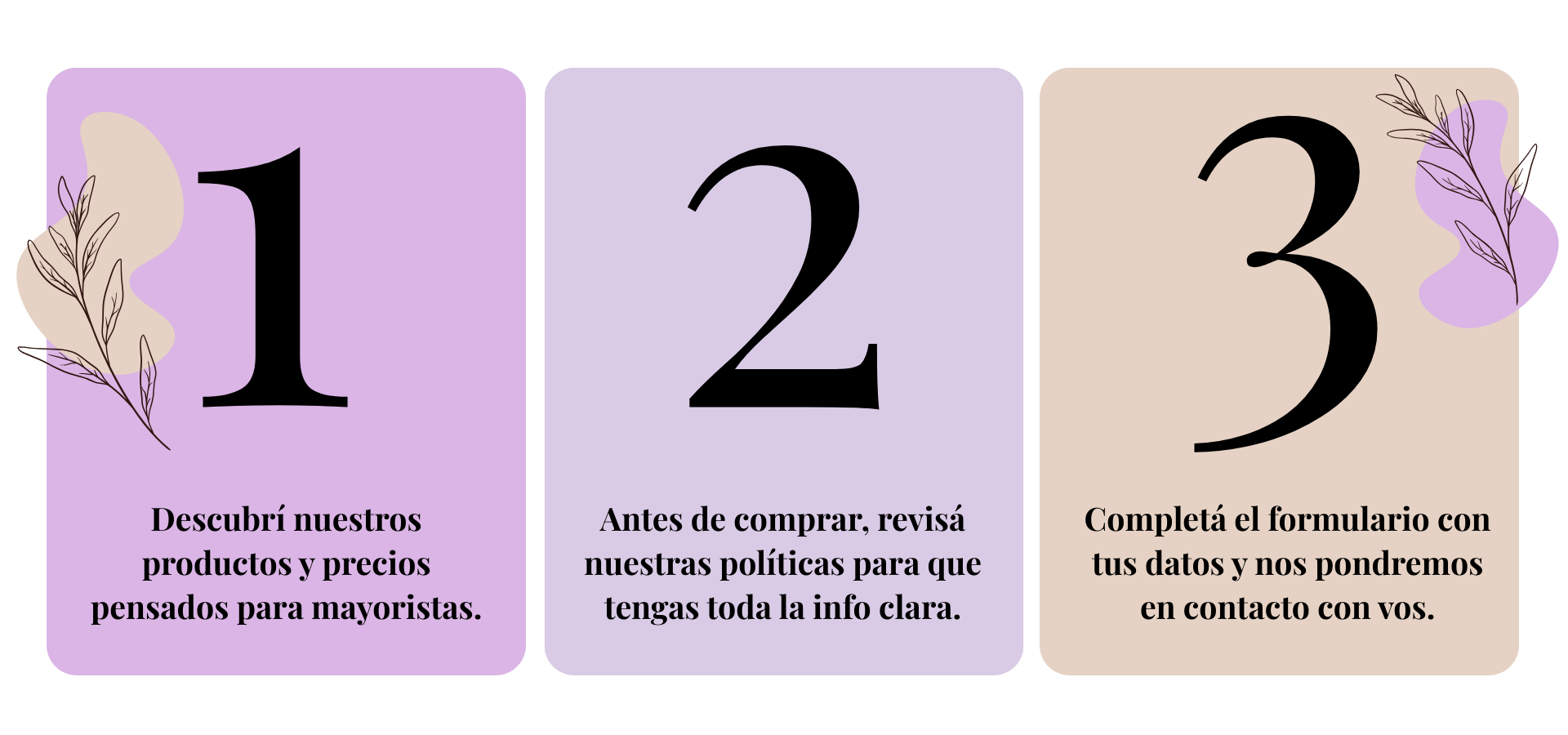 Pasos para mayoristas