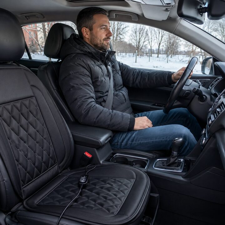 ThermoSeat instalado en el asiento delantero de un auto