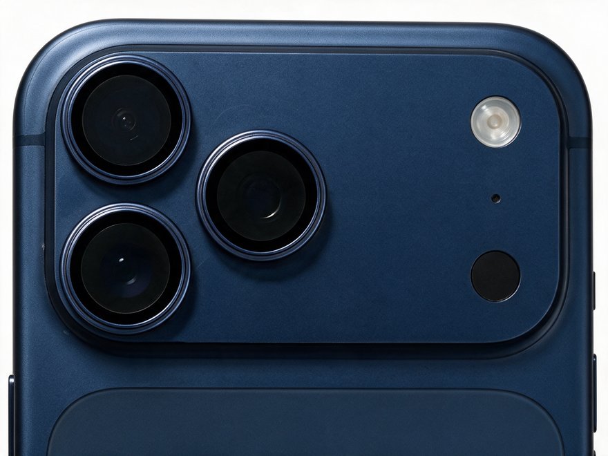Pel&iacute;cula de c&acirc;mera Azul aplicada no iPhone