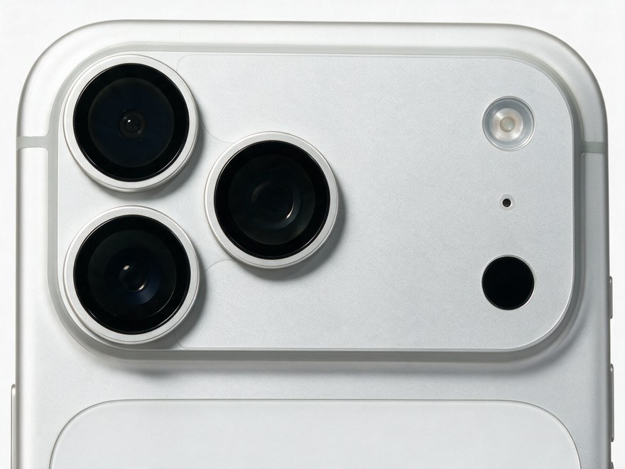 Pel&iacute;cula de c&acirc;mera Prateado aplicada no iPhone