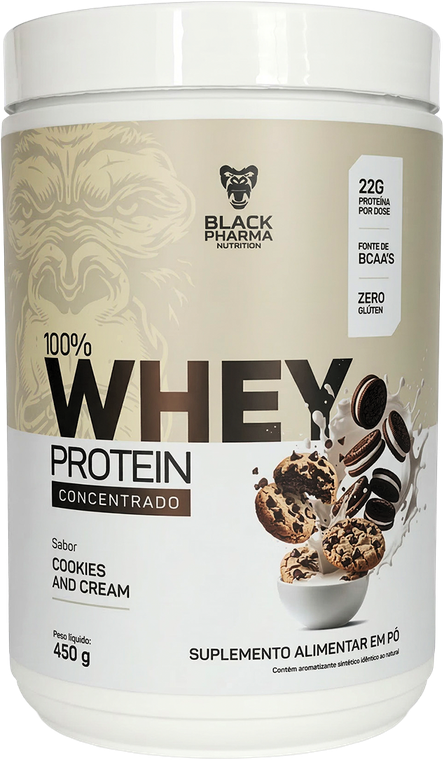 Whey Protein 100% Concentrado Sabor Cookies'n'Cream 450g