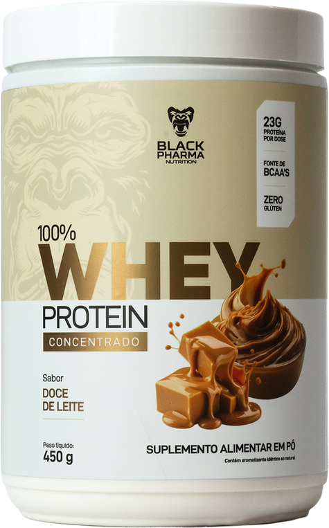 Whey Protein 100% Concentrado Sabor Doce de Leite 450g