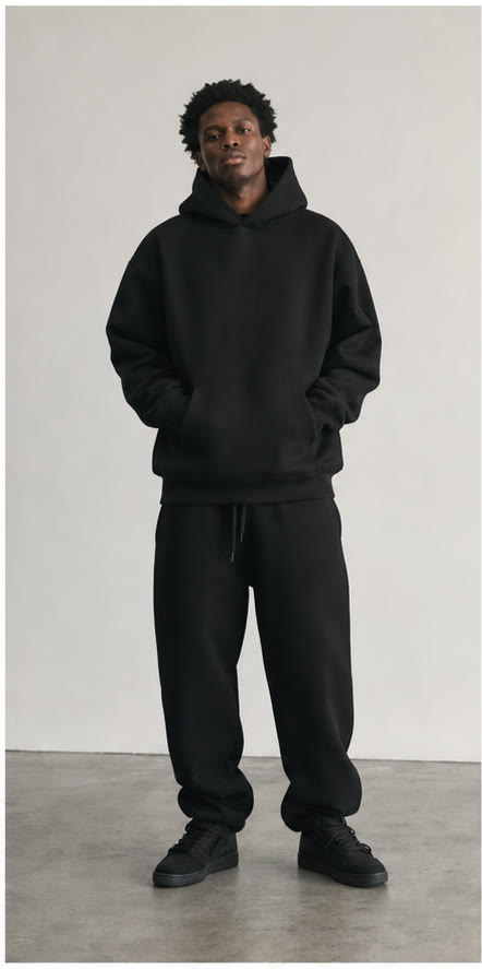 Modelo usando oversized premium preto