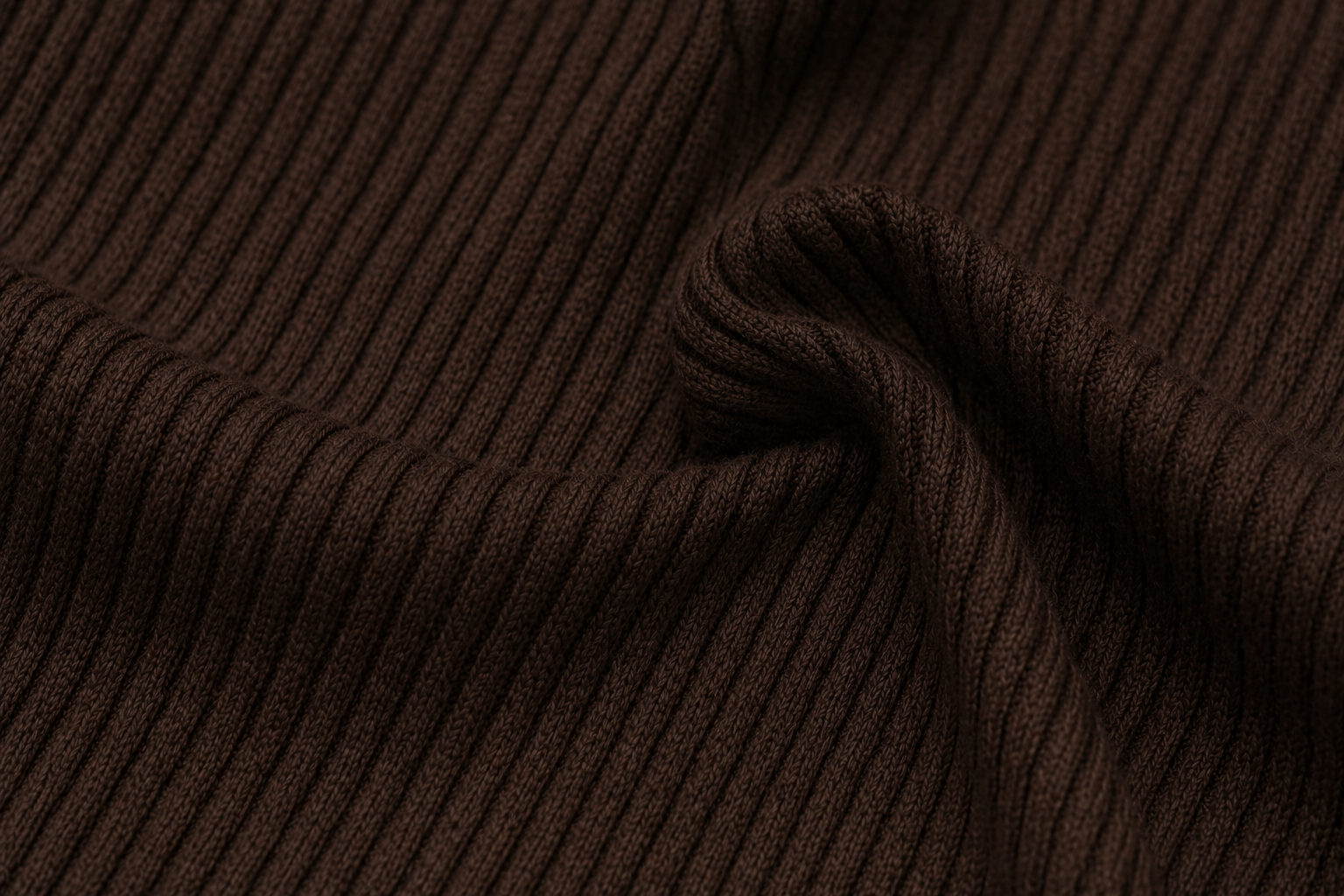 Textura do tecido Canelado em malha marrom