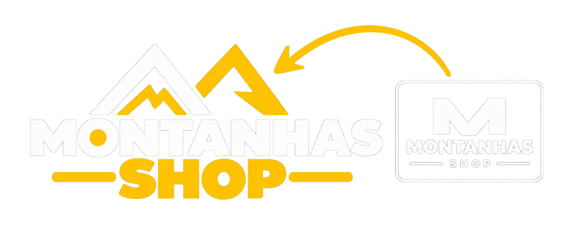 Montanhas Shop - Logotipo novo e antigo