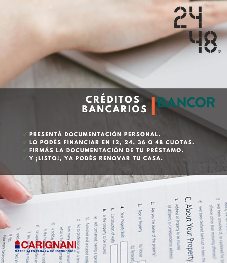 Créditos Bancor 2448 Materiales
