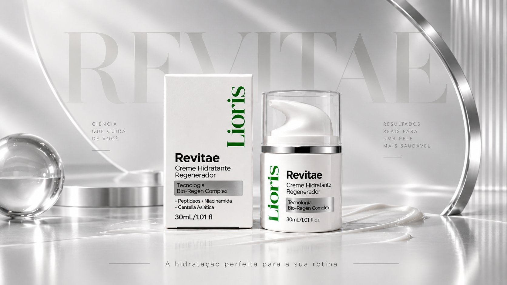 Creme Hidratante Regenerador Revitae — ciência que cuida de você.
