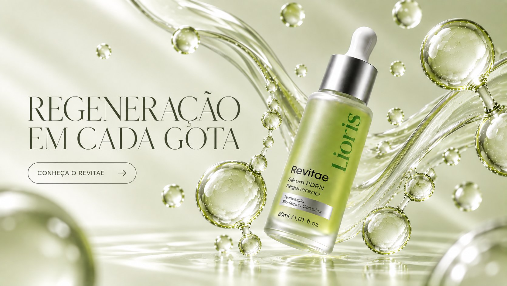 Sérum PDRN Regenerador Revitae — regeneração em cada gota.