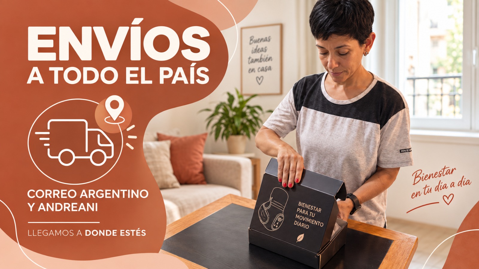 Envíos a todo el país por Correo Argentino y Andreani