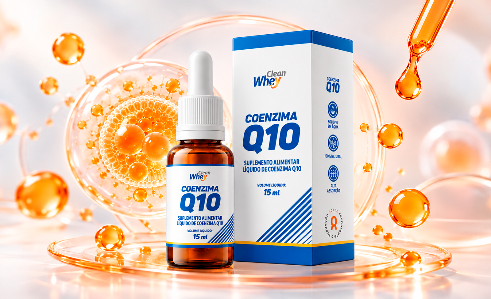 Clean Whey CoQ10 com tecnologia Ydrosolv