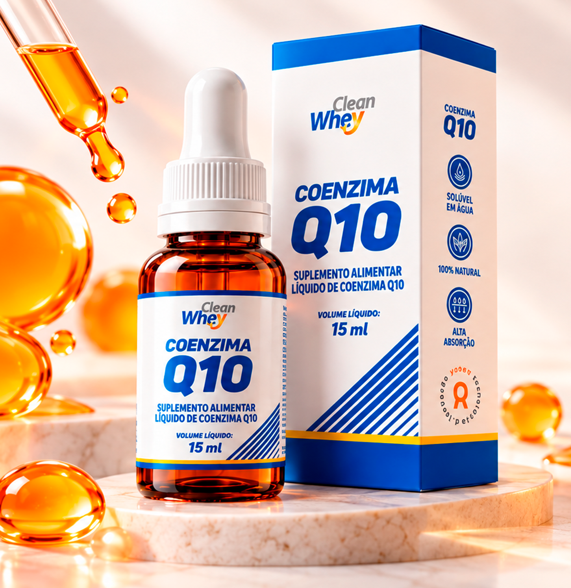 Clean Whey Coenzima Q10 líquida 15ml