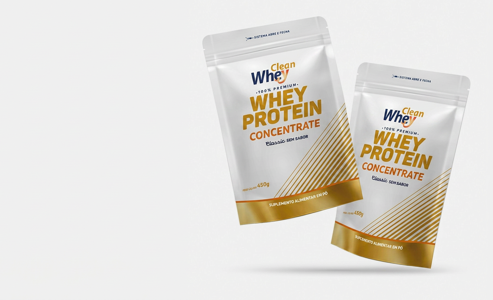 Clean Whey Concentrate Classic Sem Sabor com shake