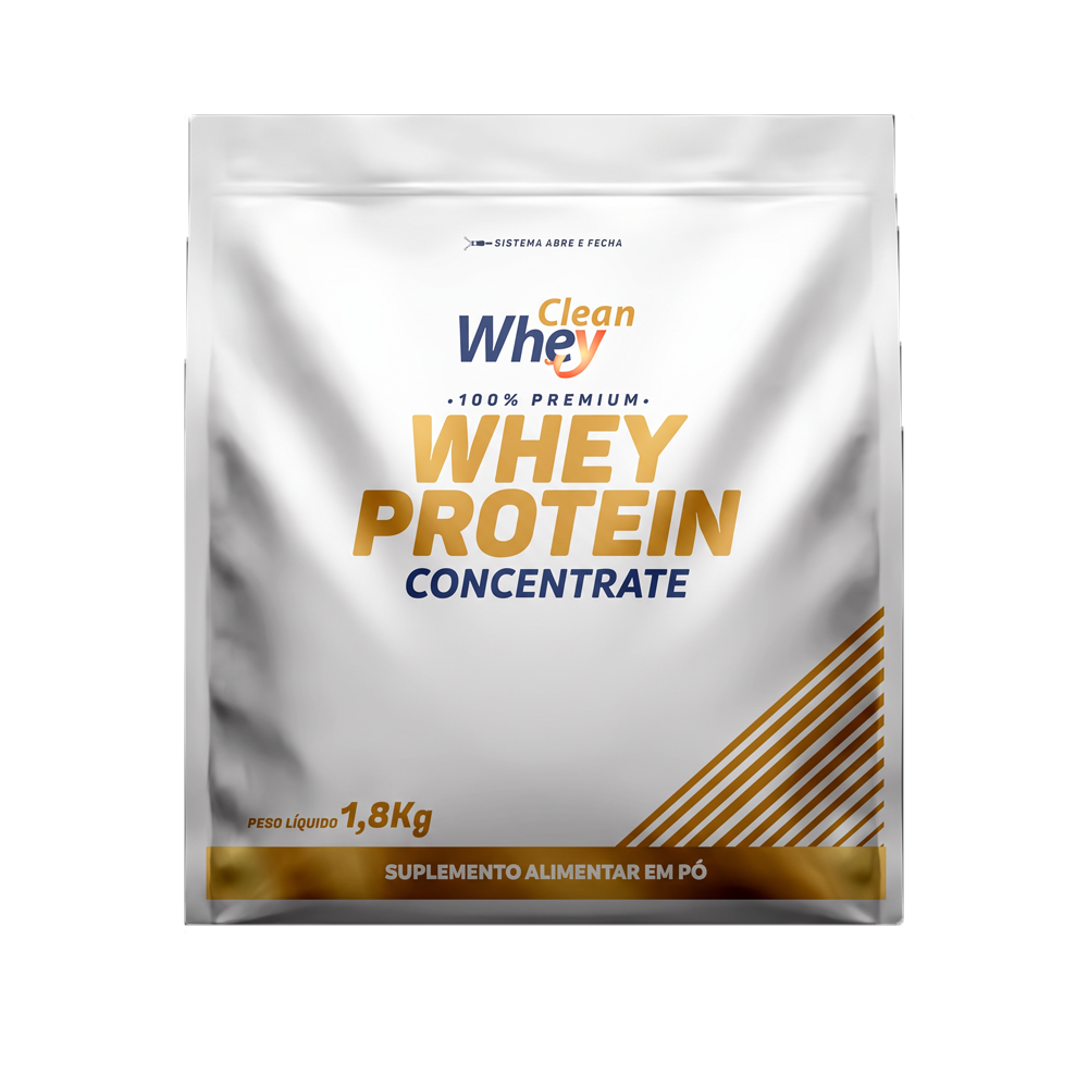 Refil 1,8kg Clean Whey Concentrate Classic Sem Sabor
