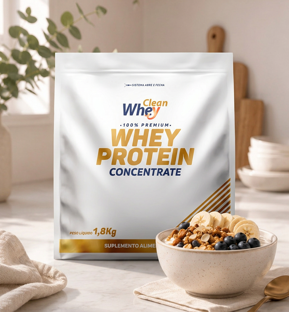 Clean Whey Concentrate Tasty Vanilla Refil 1,8kg em receita
