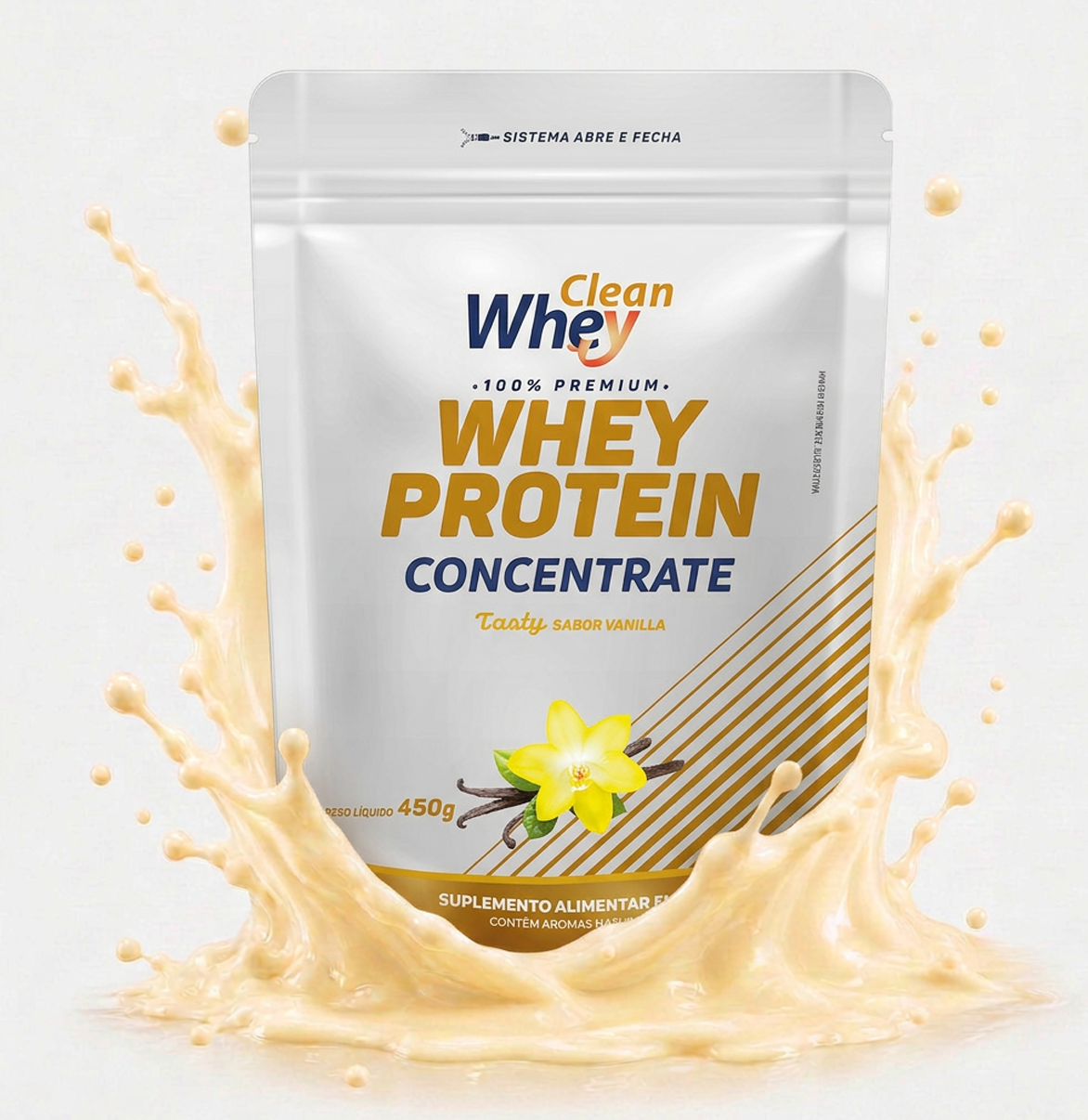 Clean Whey Concentrate Tasty Vanilla Refil 450g