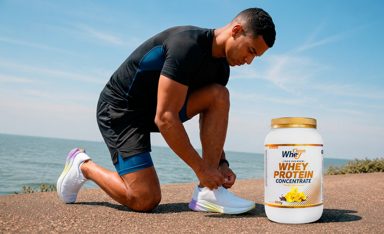 Clean Whey Concentrate Tasty Vanilla em uma rotina de atividade física