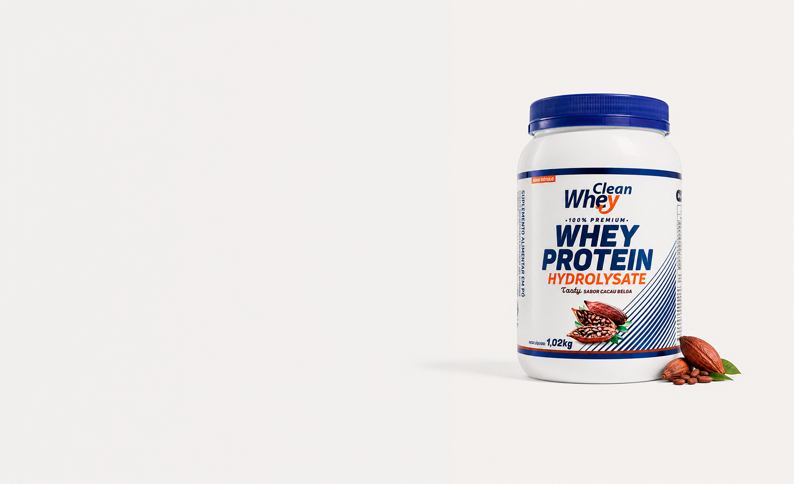 Clean Whey Hydrolysate Tasty Cacau Belga Pote 1,02kg