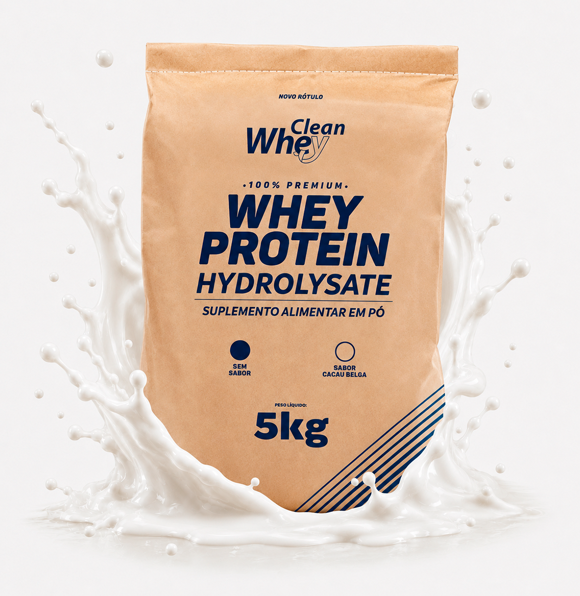 Clean Whey Hydrolysate Classic Sem Sabor Saco 5kg