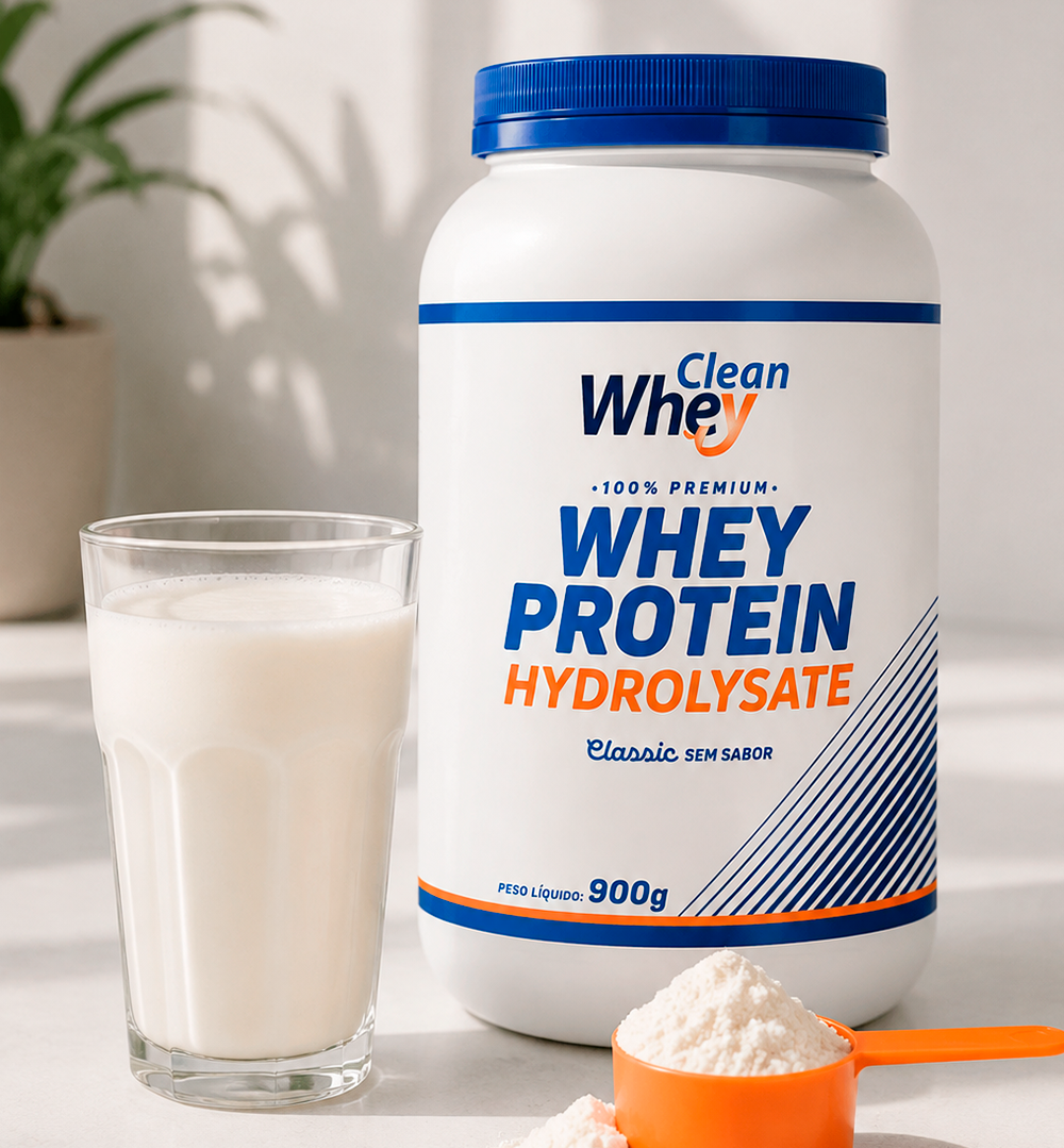 Clean Whey Hydrolysate Classic Sem Sabor Pote 900g