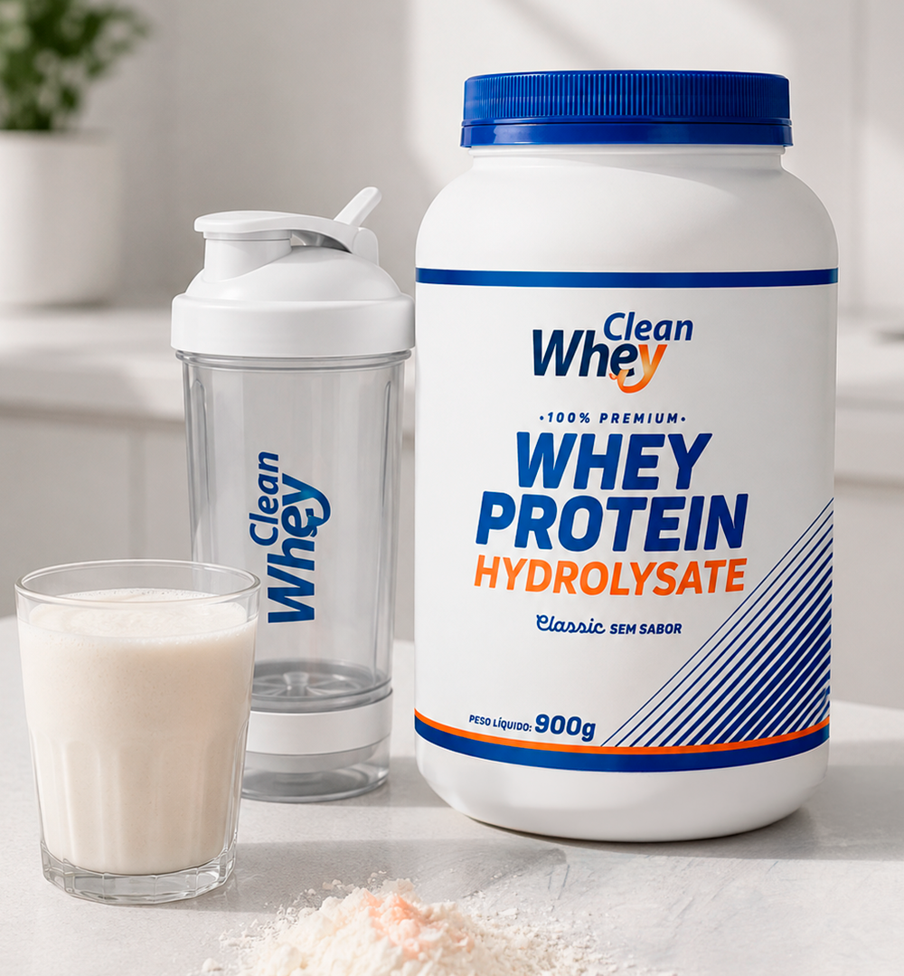 Clean Whey Hydrolysate Classic Sem Sabor Pote 900g