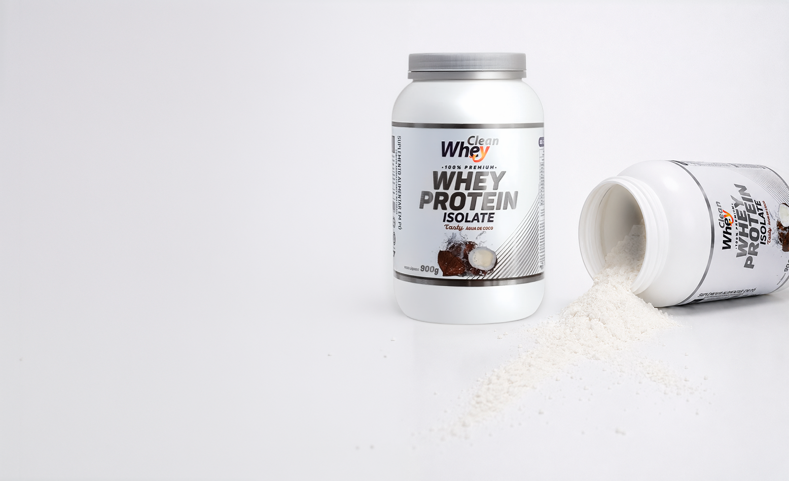 Clean Whey Isolate Tasty Água de Coco Pote 900g