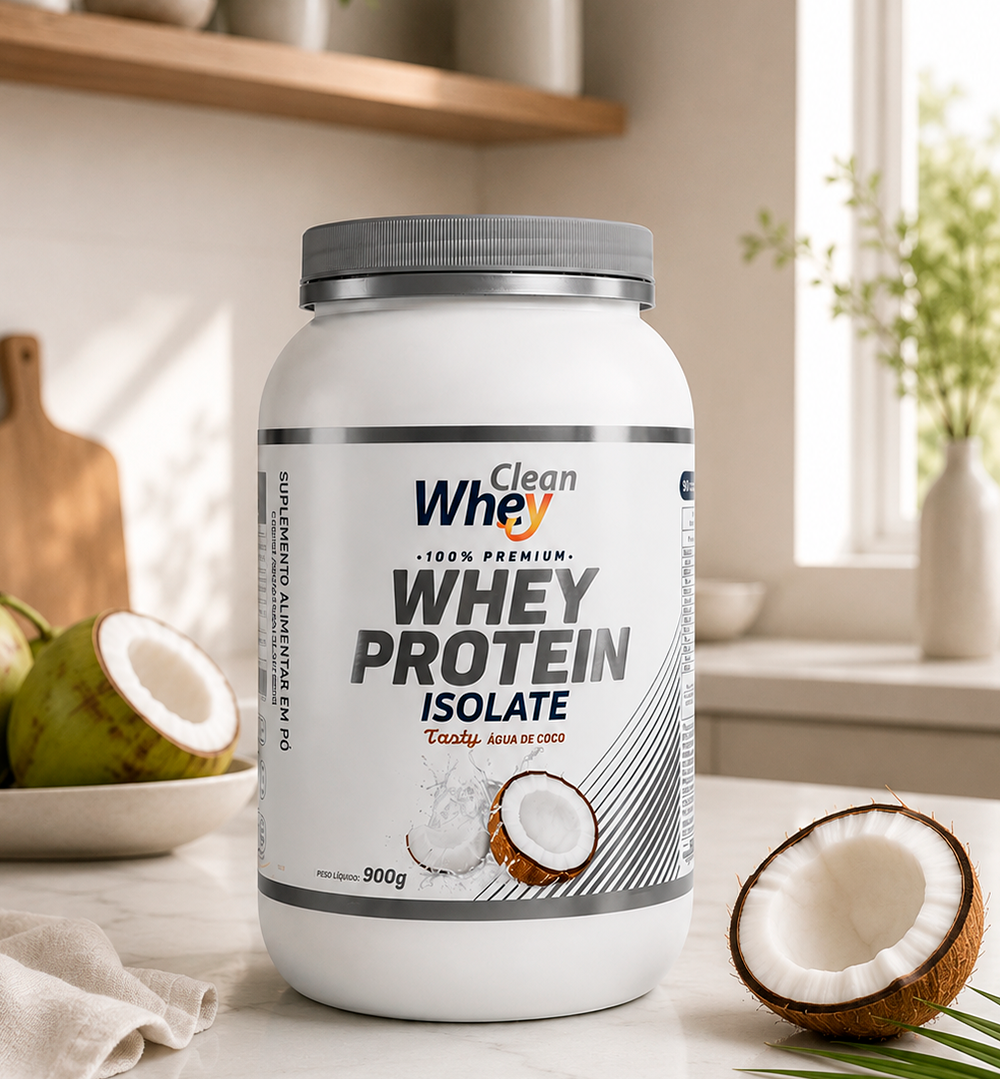 Clean Whey Isolate Tasty Água de Coco Pote 900g