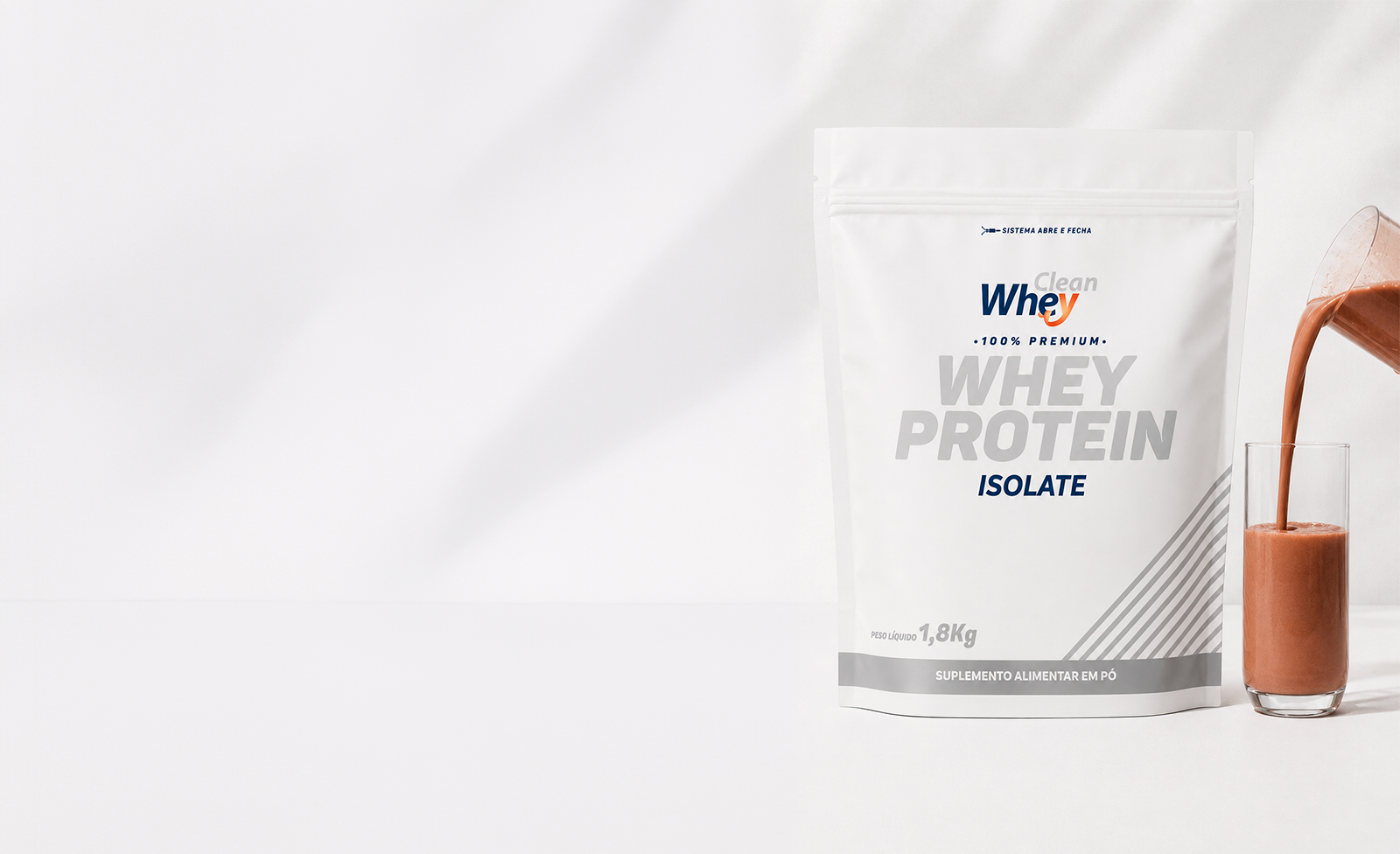 Clean Whey Isolate Tasty Cacau Belga Refil 1,8kg