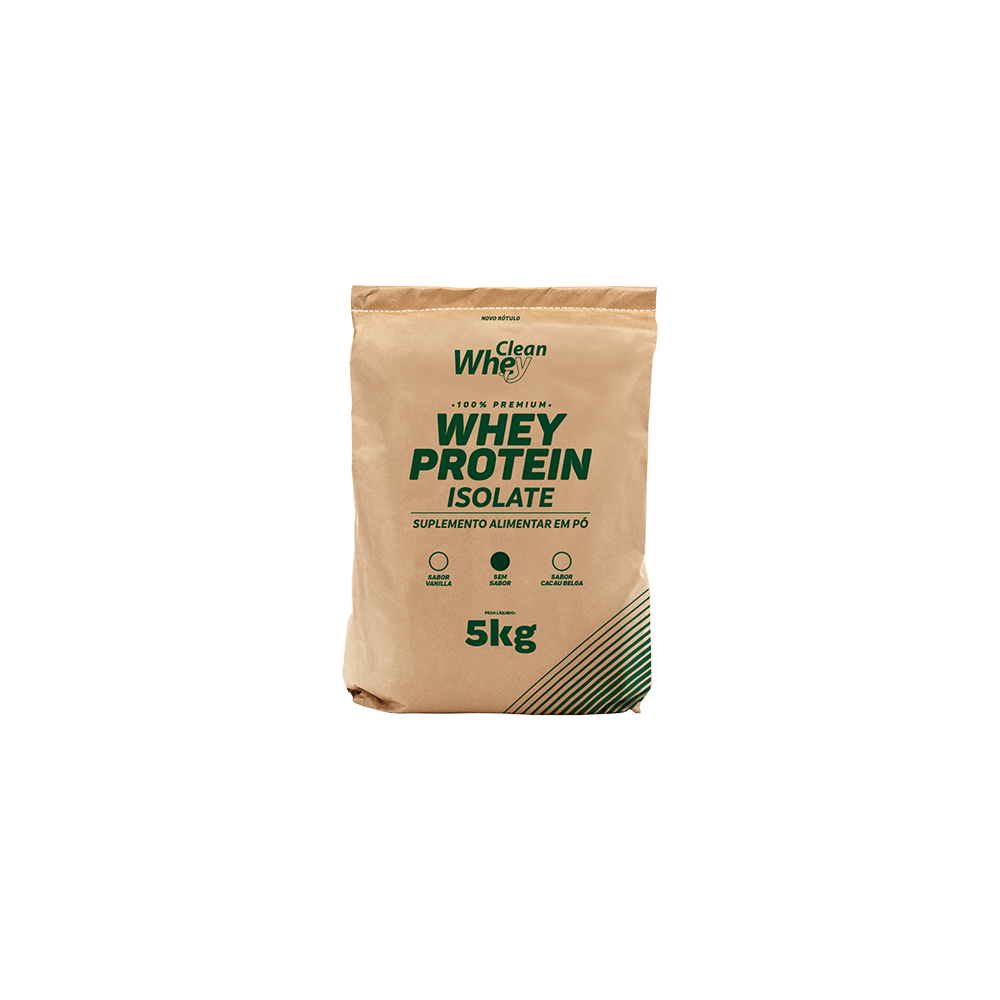 Saco 5kg Clean Whey Isolate Classic Sem Sabor