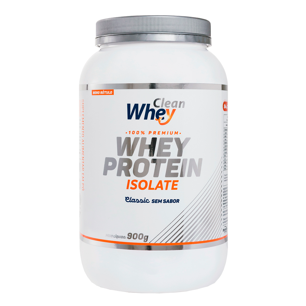 Pote 900g Clean Whey Isolate Classic Sem Sabor