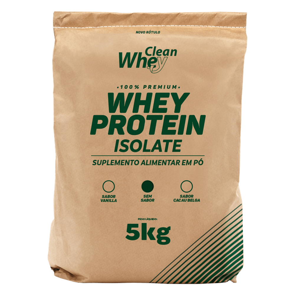 Saco 5kg Clean Whey Isolate Classic Sem Sabor