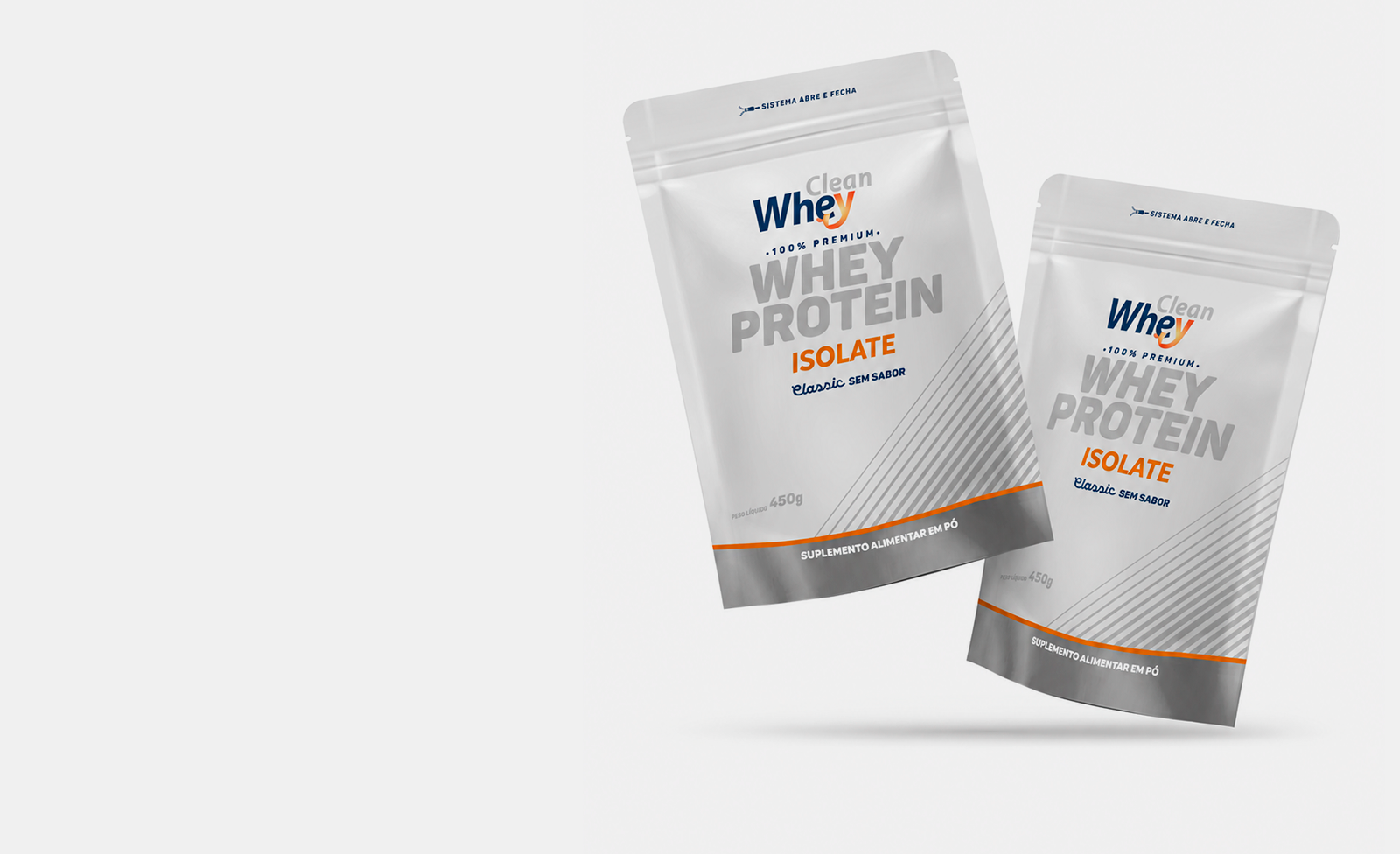 Refil 450g Clean Whey Protein Isolate com shake