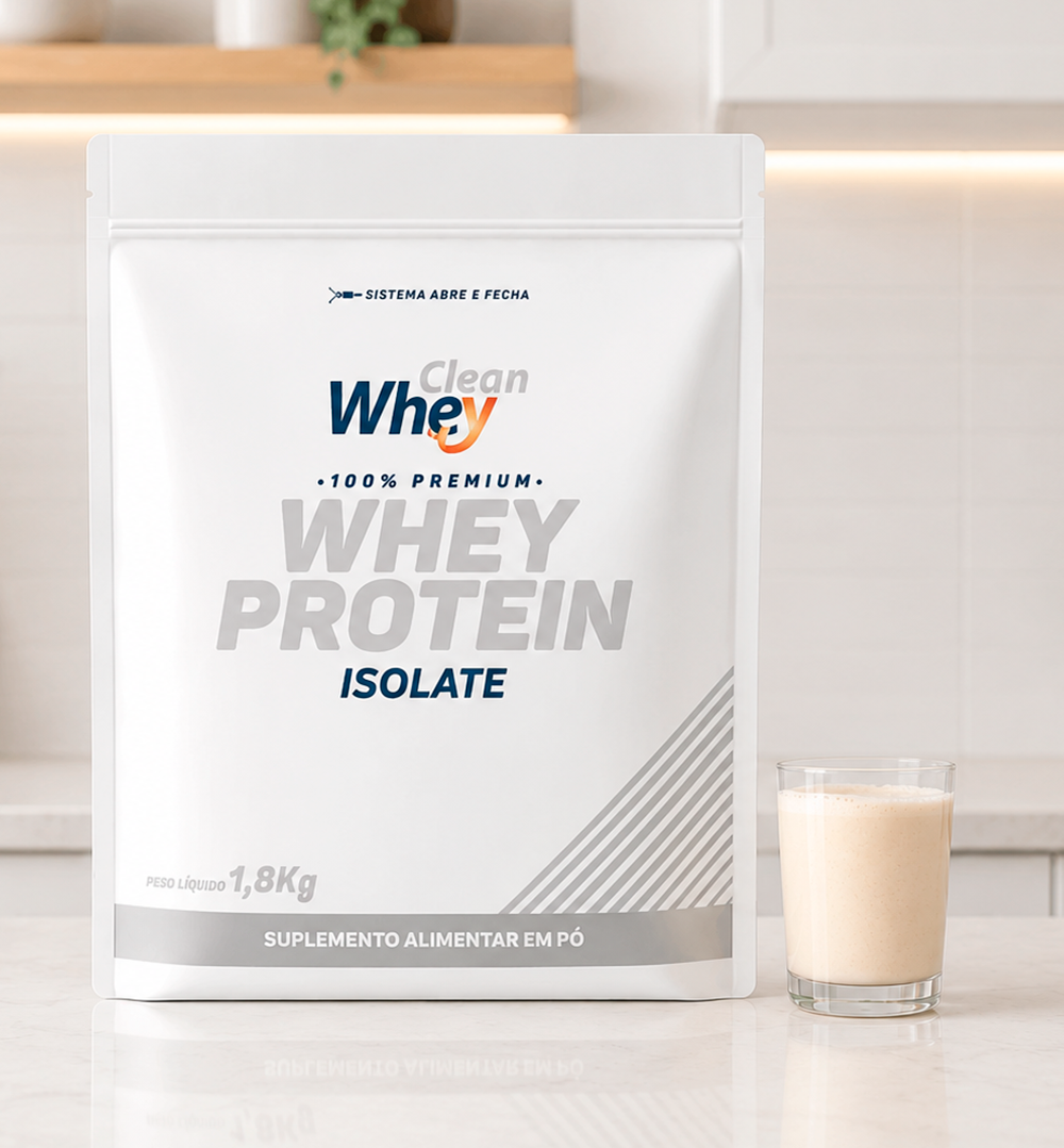 Clean Whey Isolate Tasty Vanilla preparado como bebida