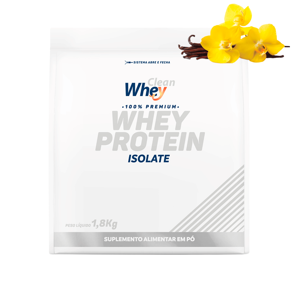 Refil 1,8kg Clean Whey Isolate Tasty Vanilla