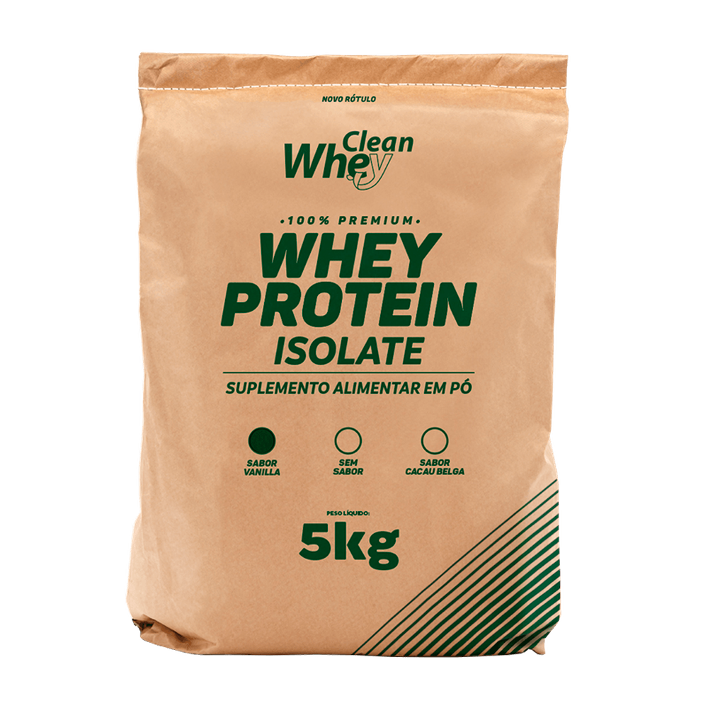 Saco 5kg Clean Whey Isolate Tasty Vanilla