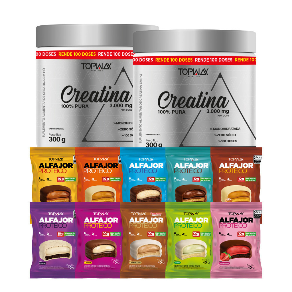 KIT DUO CREATINA 300G + 10 ALFAJORES