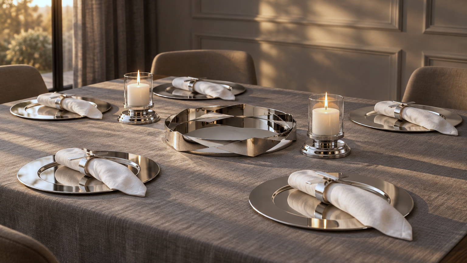 Lana Steel Table Setting