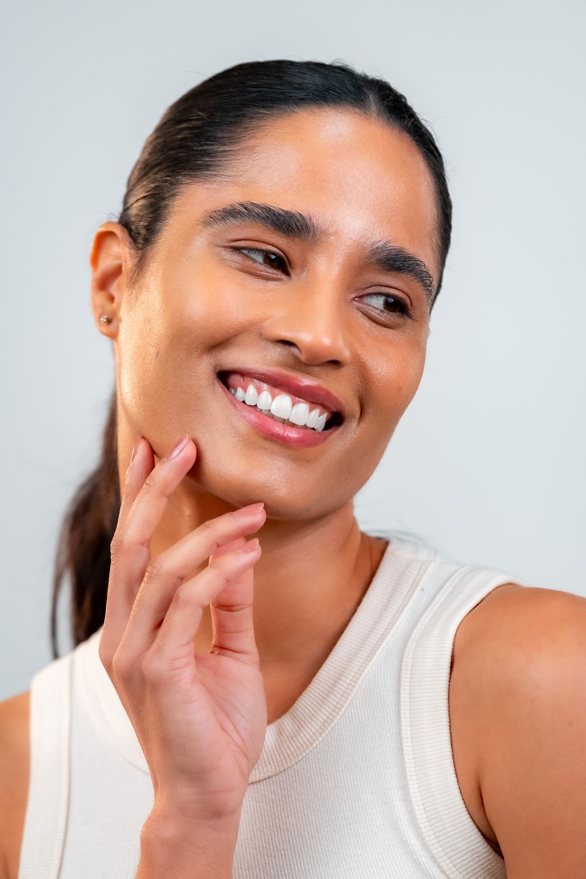 Modelo com o Duo Photo Glow aplicado
