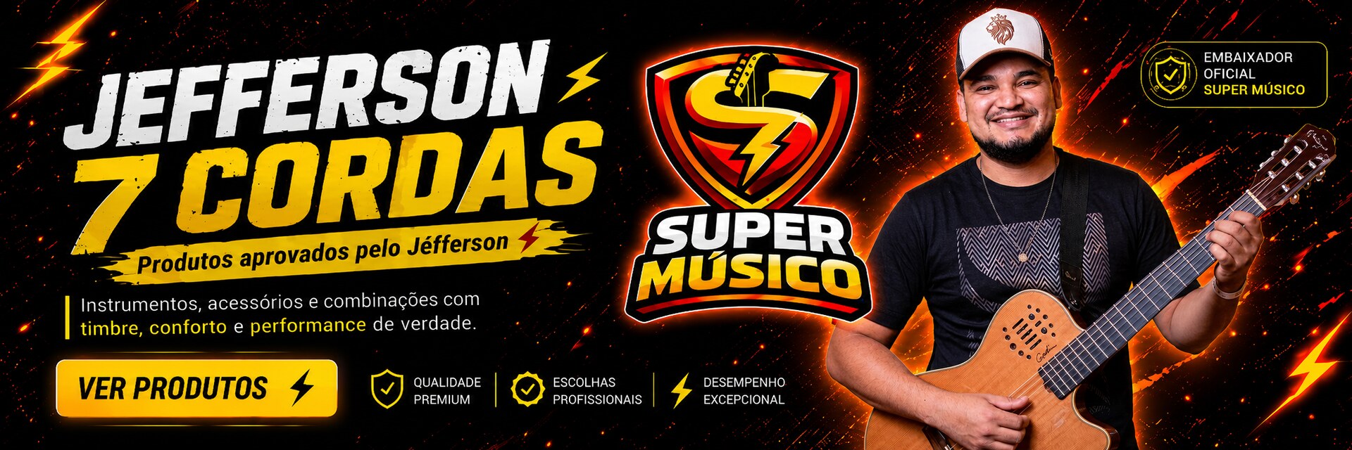 Jefferson 7 Cordas - produtos aprovados pelo Jefferson