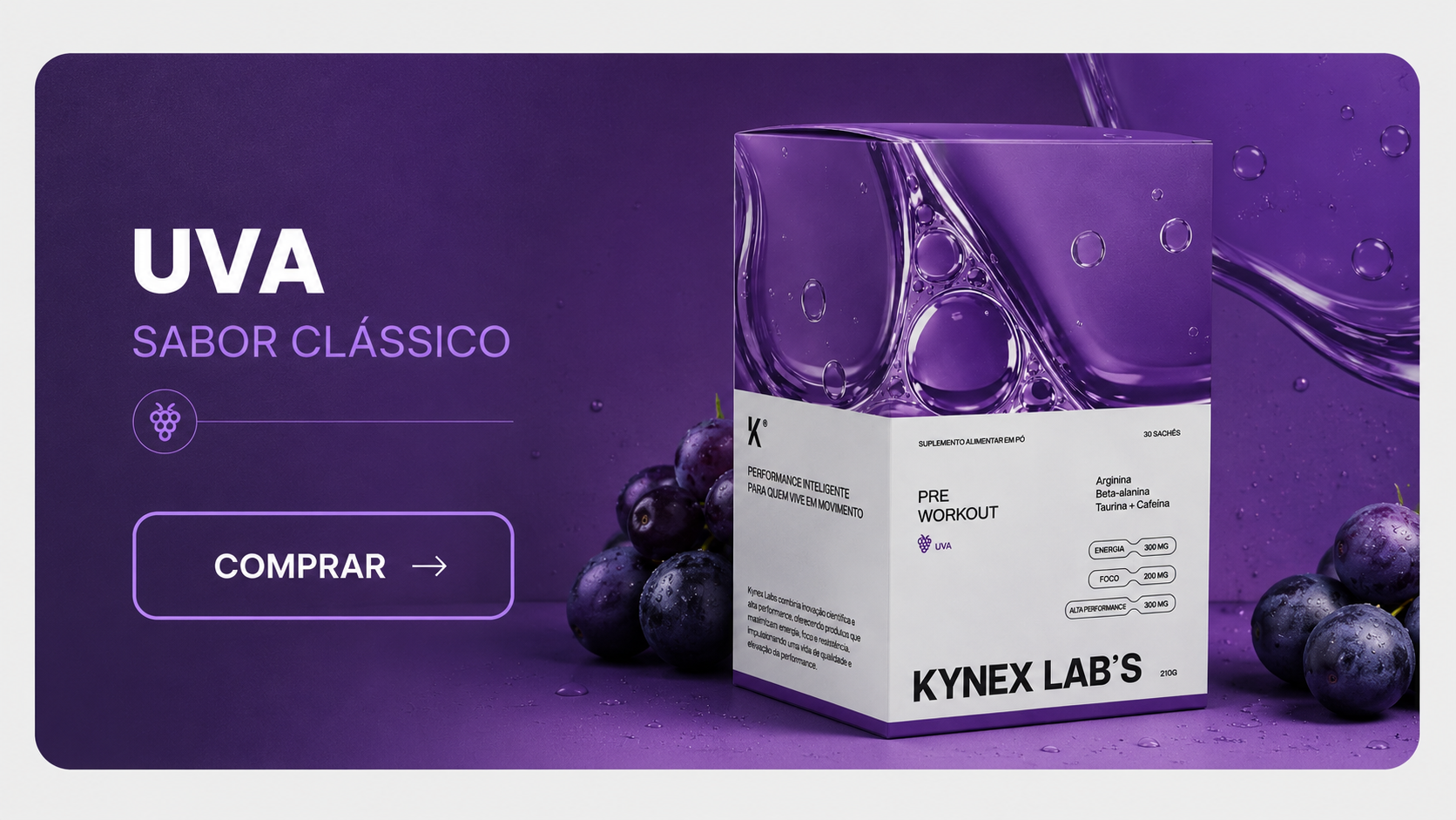 Pré Workout sabor uva
