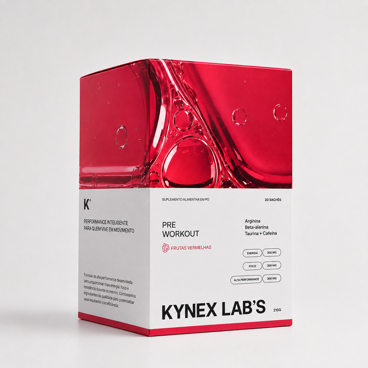 Pré Workout Kynex Lab's sabor frutas vermelhas