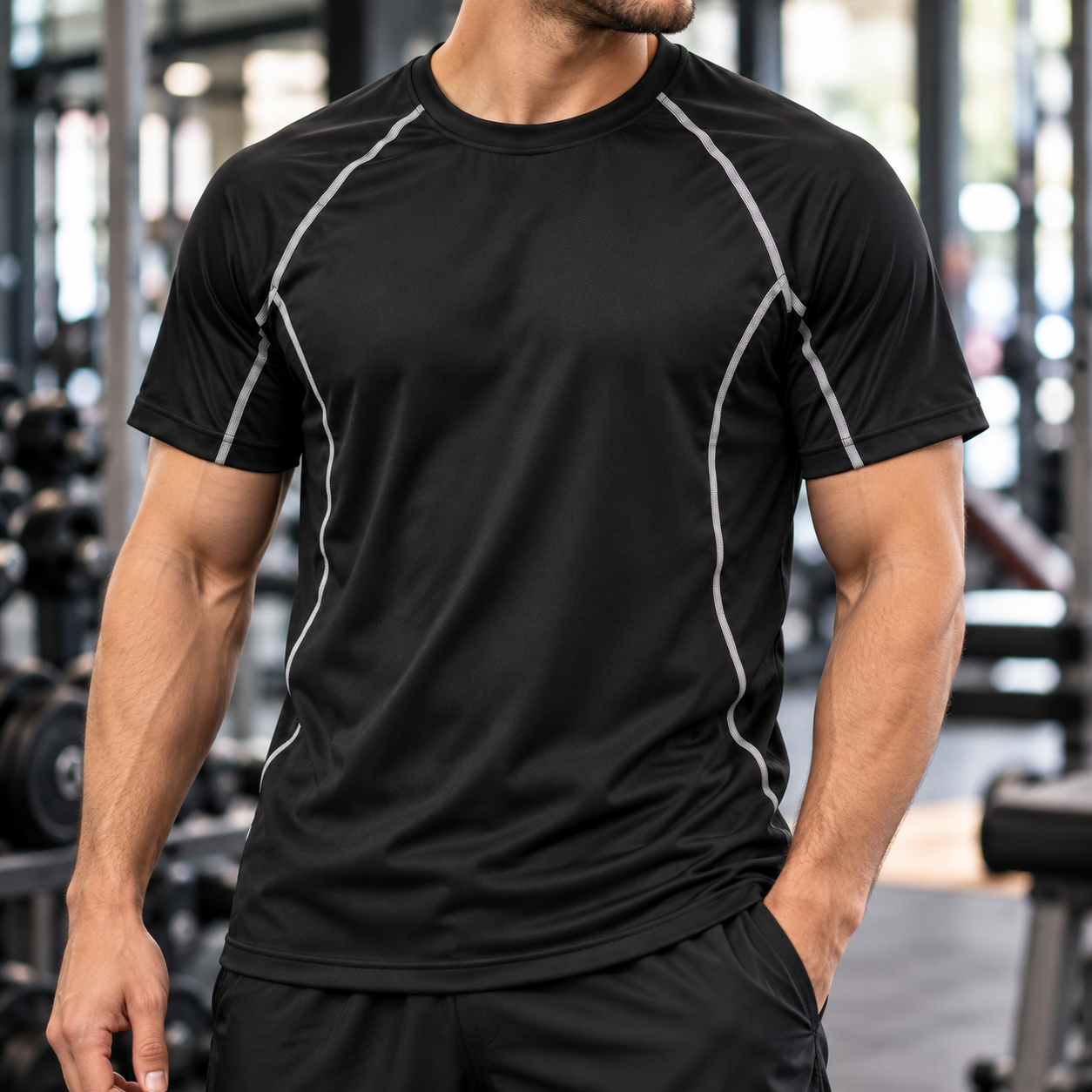 Detalle de Abdomen en la musculosa Fortenpro
