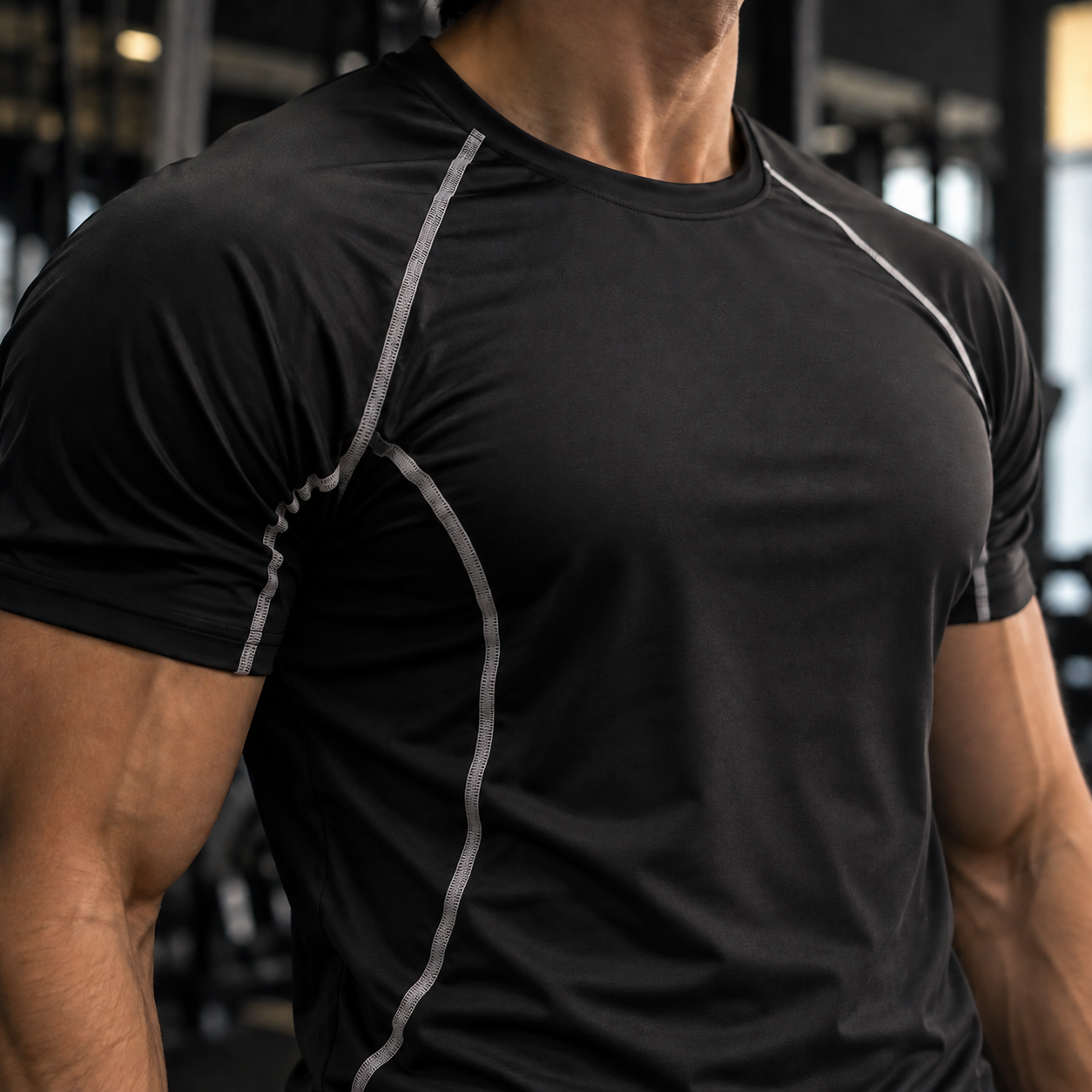 Detalle de Pecho y hombros en la musculosa Fortenpro