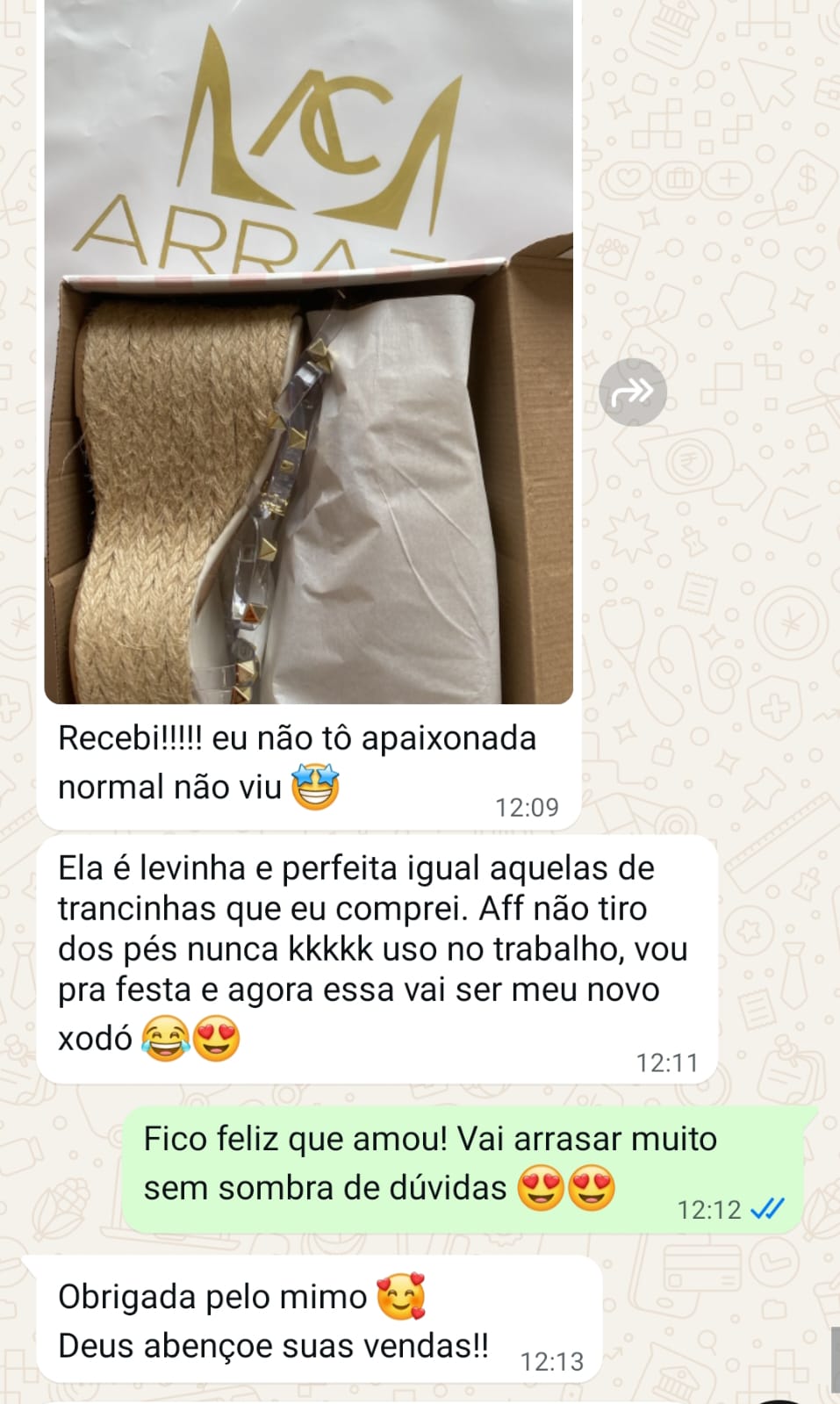Depoimento de cliente da Arraze Calçados 3