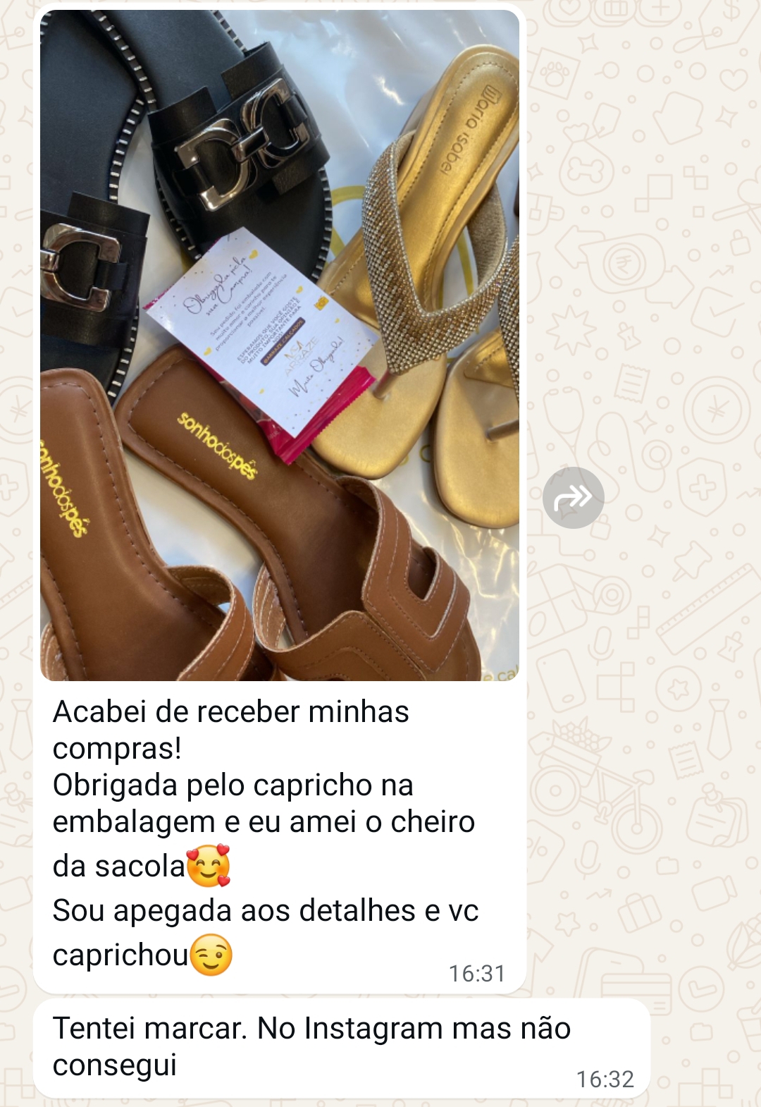 Depoimento de cliente da Arraze Calçados 4