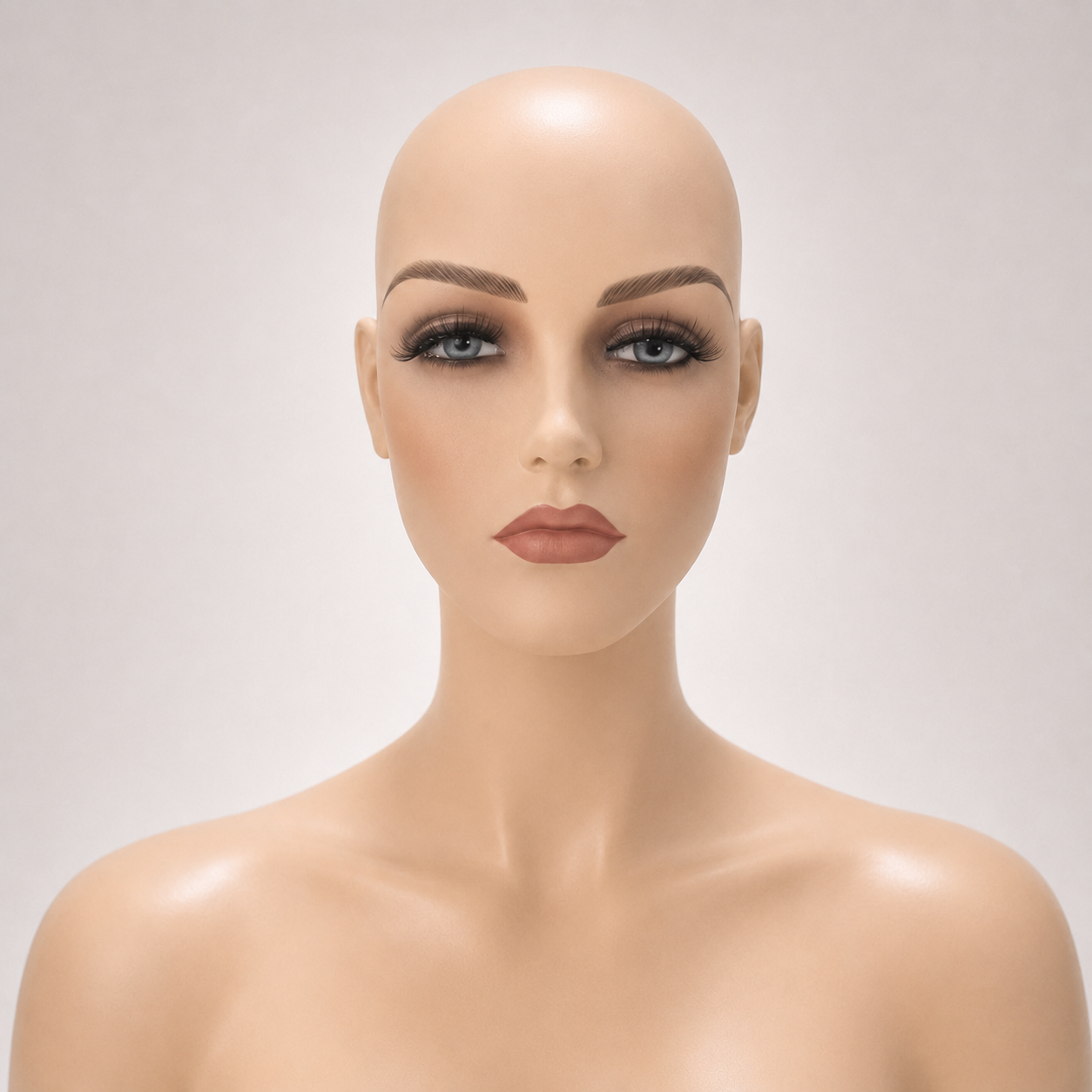 Cabeça feminina Face Humana em vista frontal