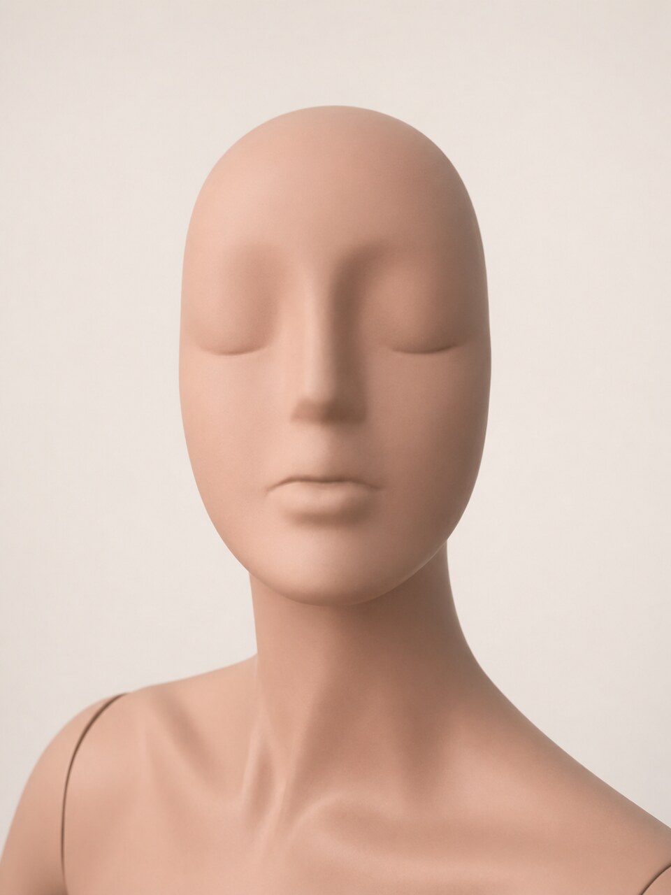 Cabeça feminina Oriental em vista frontal
