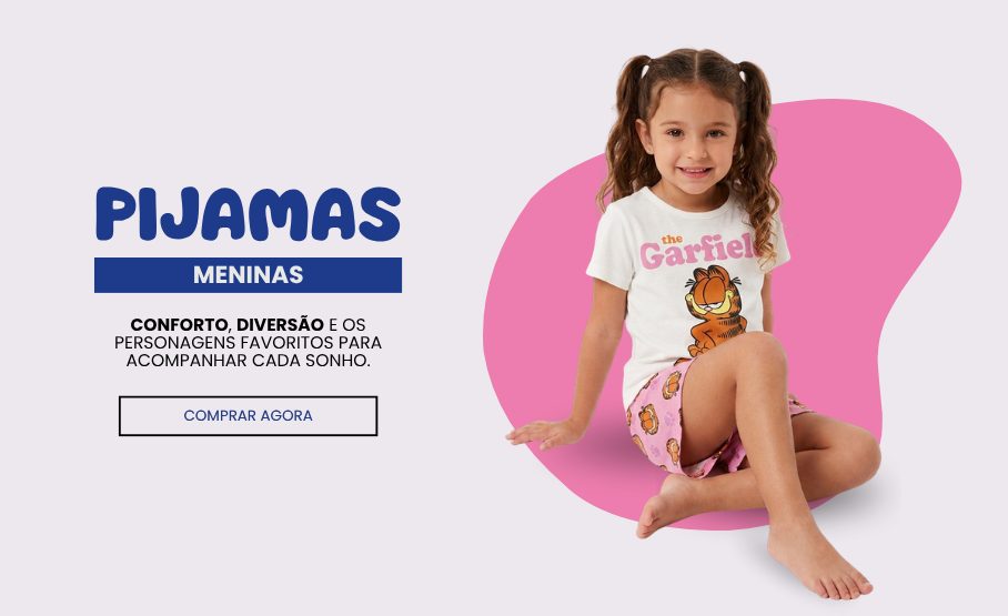 Pijamas de personagens para meninas