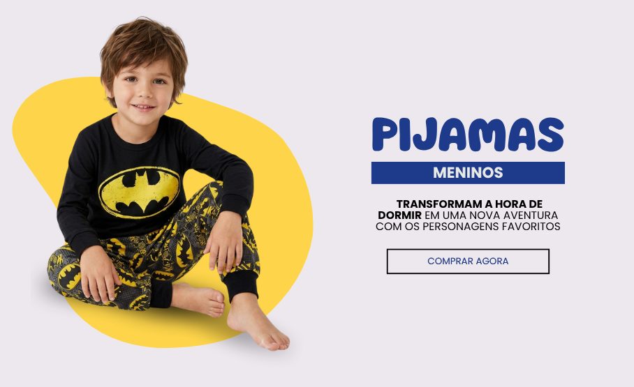 Pijamas de personagens para meninos