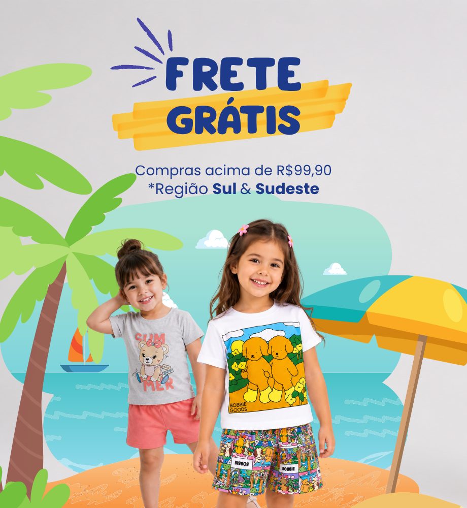 Frete grátis para Sul e Sudeste nas compras acima de R$99,90