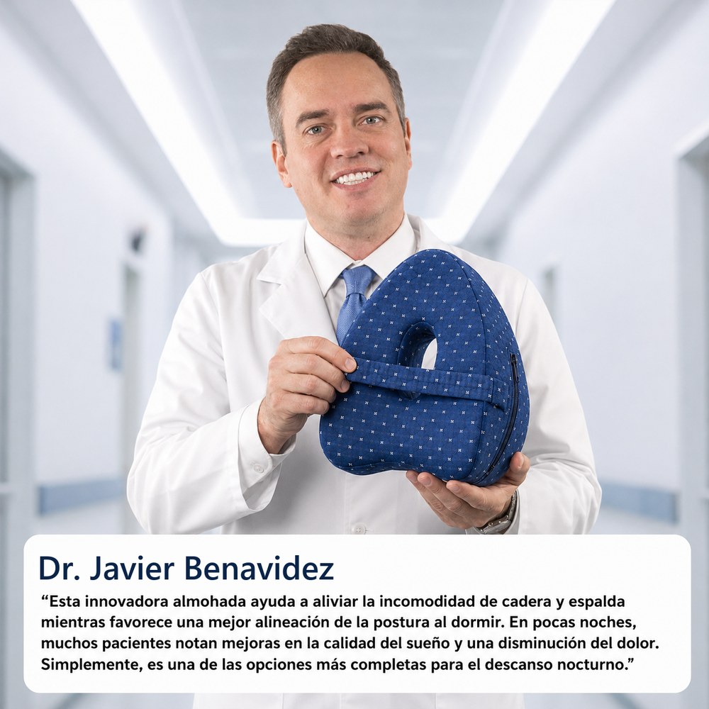 Especialista recomendando la almohada CURVIA